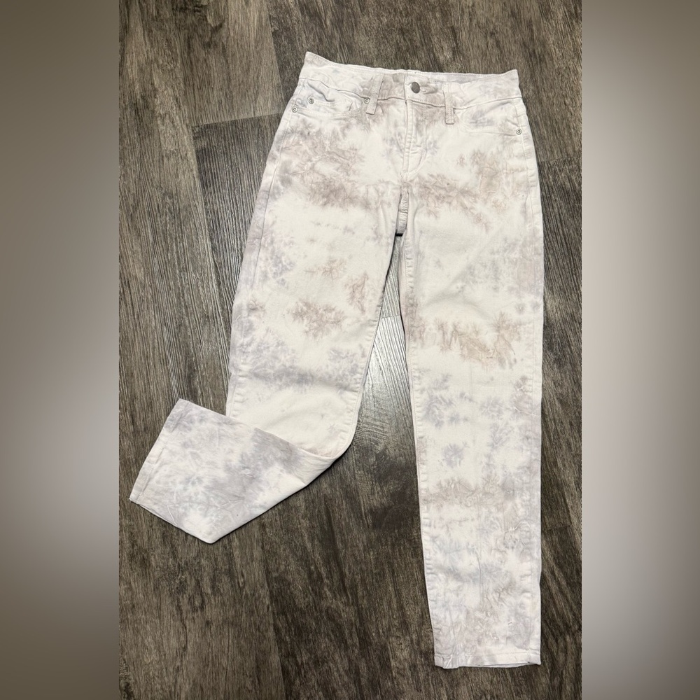 Like-New NYDJ Ankle USA Alisha TIE Dye JEANS Cropped